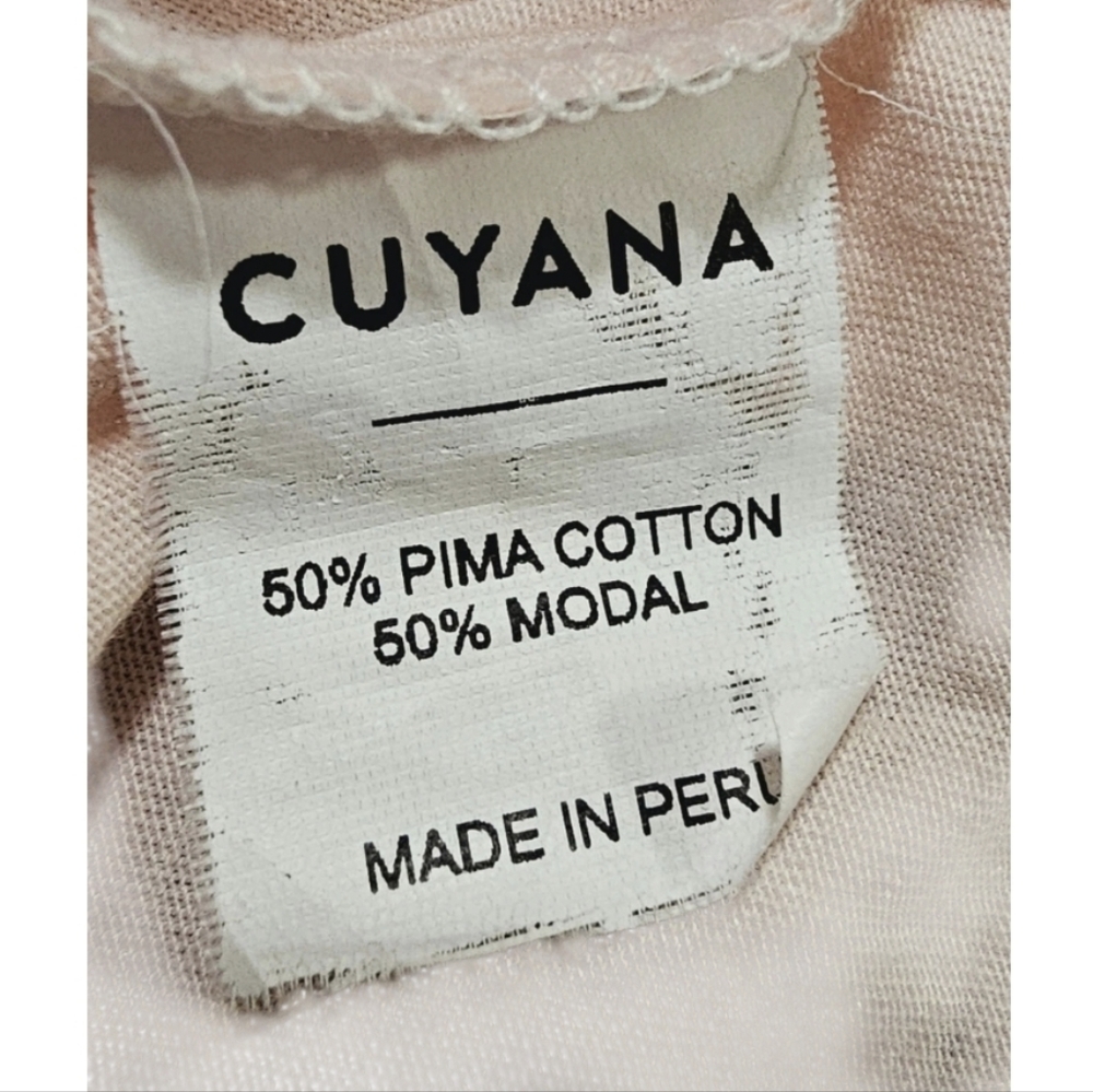 Cuyana Women's Blush Pink Long Sleeve Top T-Shirt - Picture 6 of 7